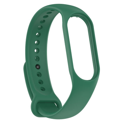 For Xiaomi Mi Band 7 / 7NFC / 6 / 6 NFC / 5 / 5 NFC / Amazfit Band 5 Official Silicone Watch Band(Dark Green) - Watch Bands by buy2fix | Online Shopping UK | buy2fix