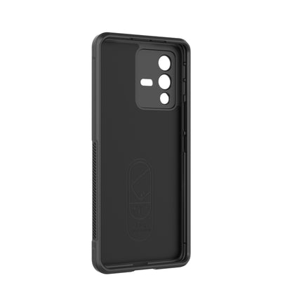 For vivo S12 Pro Magic Shield TPU + Flannel Phone Case(Dark Blue) - vivo Cases by buy2fix | Online Shopping UK | buy2fix