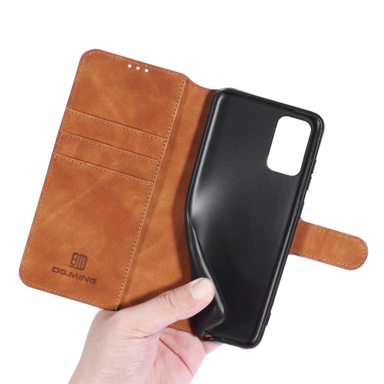 For Galaxy S20+ DG.MING Retro Oil Side Horizontal Flip Case with Holder & Card Slots & Wallet(Brown) - Galaxy Phone Cases by DG.MING | Online Shopping UK | buy2fix