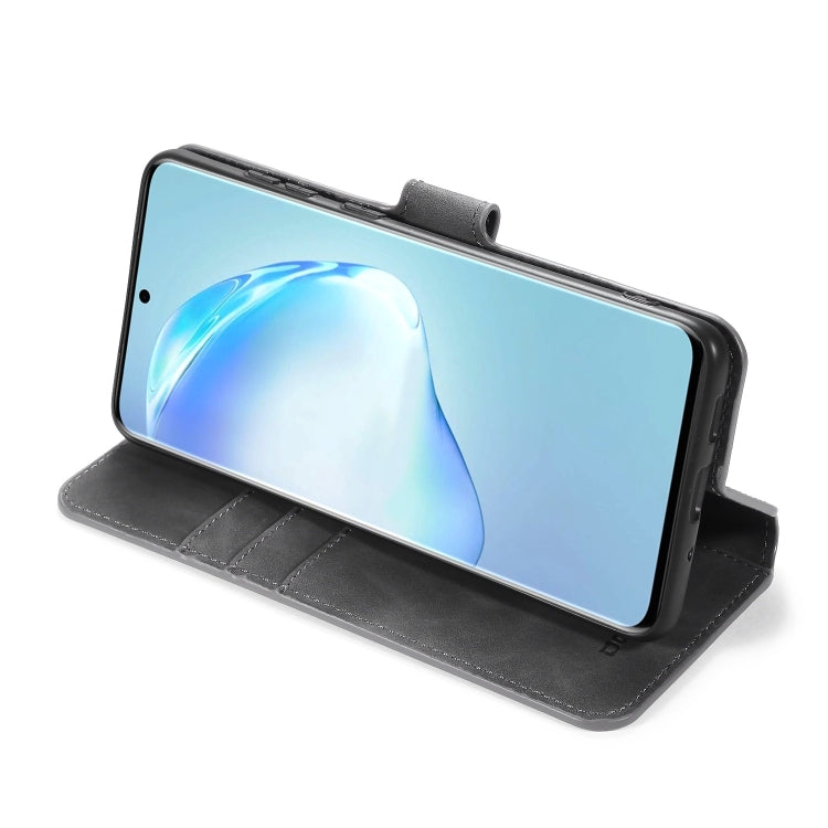 For Galaxy S20+ DG.MING Retro Oil Side Horizontal Flip Case with Holder & Card Slots & Wallet(Grey) - Galaxy Phone Cases by DG.MING | Online Shopping UK | buy2fix