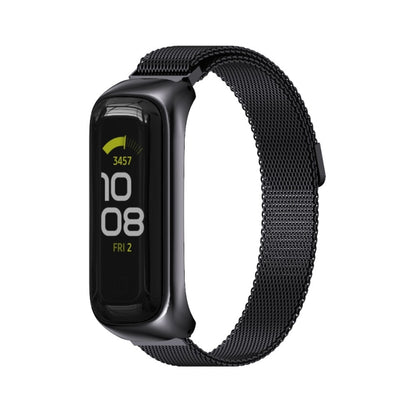 For Samsung Galaxy Fit 2 MIJOBS Milan Magnetic Stainless Steel Watch Band(Black) - Watch Bands by MIJOBS | Online Shopping UK | buy2fix