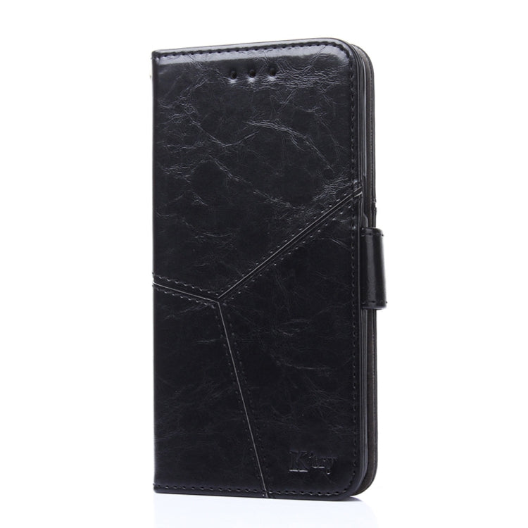 For Doogee X96 Pro Geometric Stitching Horizontal Flip Leather Phone Case(Black) - Doogee Cases by buy2fix | Online Shopping UK | buy2fix