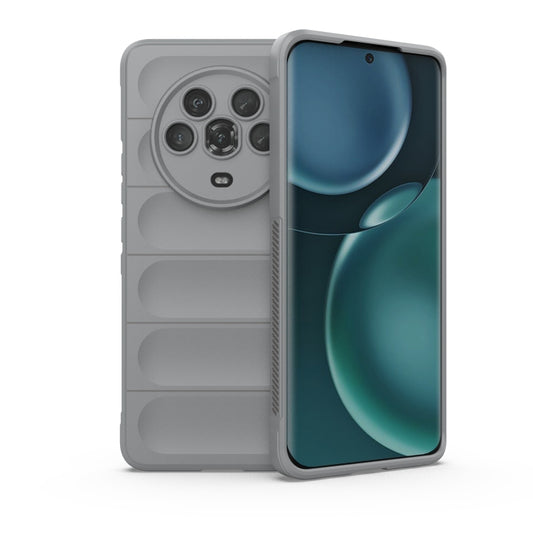 For Honor Magic4 Magic Shield TPU + Flannel Phone Case(Grey) - Honor Cases by buy2fix | Online Shopping UK | buy2fix