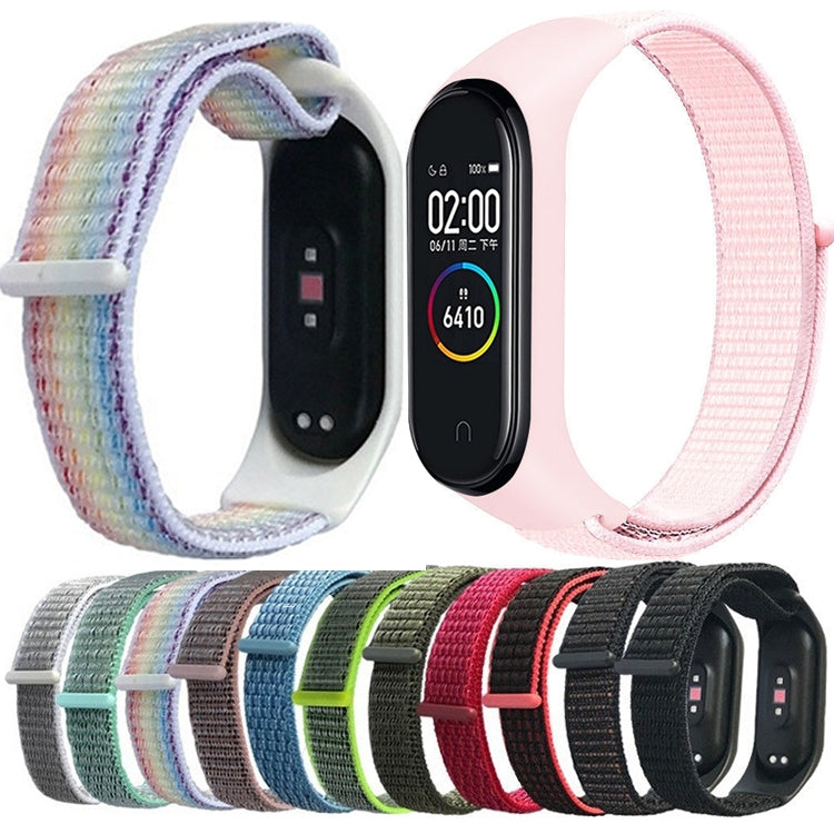 For Xiaomi Mi Band 7 Nylon Weave Watch Band(Pomegranate) - Watch Bands by buy2fix | Online Shopping UK | buy2fix