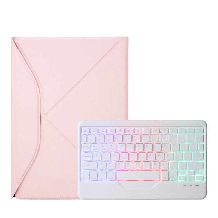 Z098BS Pen Slot Backlight Bluetooth Keyboard Leather Tablet Case For iPad Air 10.9 2022/2020(Pink) - For iPad Air by buy2fix | Online Shopping UK | buy2fix