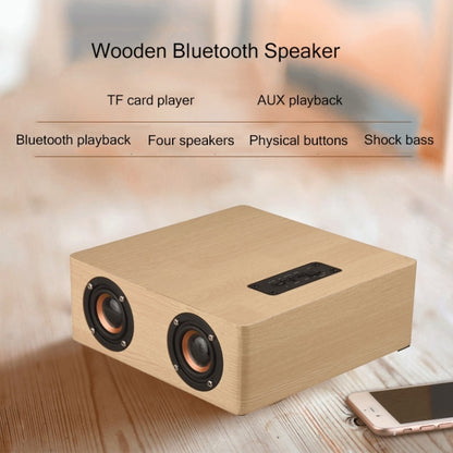 Q5 Home Computer TV Wooden Wireless Bluetooth Speaker(Yellow) - Desktop Speaker by buy2fix | Online Shopping UK | buy2fix