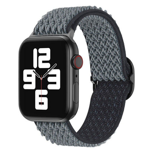 Wave Nylon Watch Band For Apple Watch Ultra 49mm&Watch Ultra 2 49mm / Series 9&8&7 45mm / SE 3&SE 2&6&SE&5&4 44mm / 3&2&1 42mm(Grey) - Watch Bands by buy2fix | Online Shopping UK | buy2fix