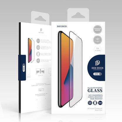 For iPhone 14 Pro Max 10pcs DUX DUCIS 0.33mm 9H Medium Alumina Tempered Glass Film(Black) - iPhone 14 Pro Max Tempered Glass by DUX DUCIS | Online Shopping UK | buy2fix