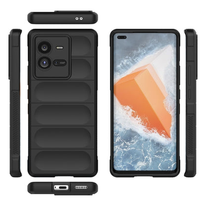 For vivo iQOO 10 Pro 5G Magic Shield TPU + Flannel Phone Case(Grey) - vivo Cases by buy2fix | Online Shopping UK | buy2fix