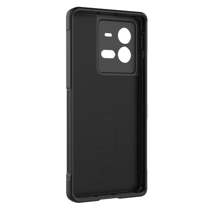 For vivo iQOO 10 Pro 5G Magic Shield TPU + Flannel Phone Case(Dark Grey) - vivo Cases by buy2fix | Online Shopping UK | buy2fix