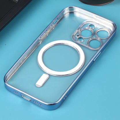 For iPhone 14 Pro MagSafe Electroplating Straight TPU Phone Case(Blue) - iPhone 14 Pro Cases by buy2fix | Online Shopping UK | buy2fix