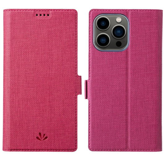 For iPhone 13 Pro Max ViLi K Series Dual-side Buckle Magsafe Leather Phone Case (Rose Red) - iPhone 13 Pro Max Cases by ViLi | Online Shopping UK | buy2fix