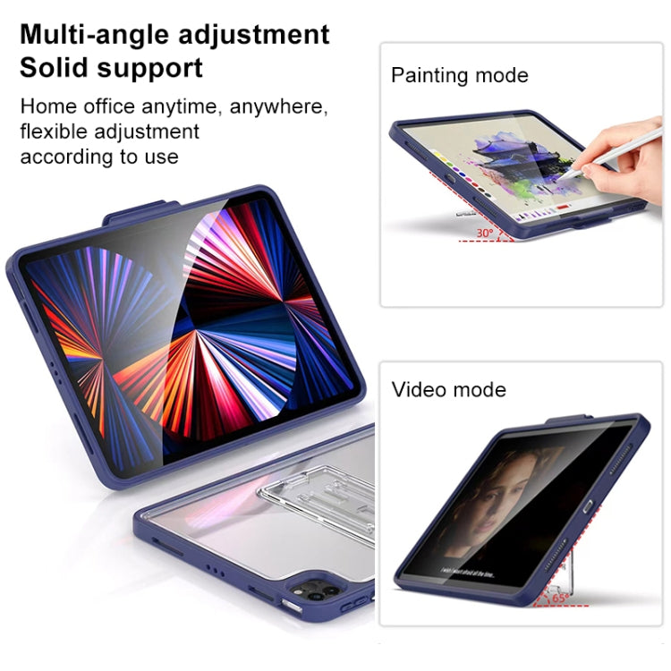 Mutural Transparent Holder Tablet Case For iPad 10.2 2021 / 2020 / 2019 / 10.5(Red) - iPad 10.2 Cases by Mutural | Online Shopping UK | buy2fix