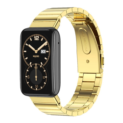 For Xiaomi Mi Band 7 Pro Mijobs Bamboo Stainless Steel Metal Watch Band(Gold) - Watch Bands by MIJOBS | Online Shopping UK | buy2fix