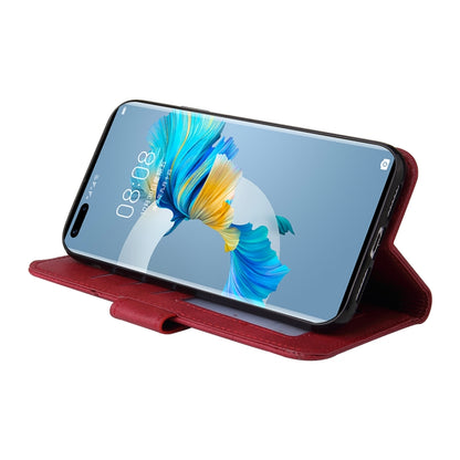 For Huawei Mate 40 GQUTROBE Right Angle Leather Phone Case(Red) - Huawei Cases by GQUTROBE | Online Shopping UK | buy2fix