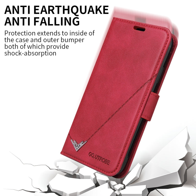 For Huawei Mate 40 GQUTROBE Right Angle Leather Phone Case(Red) - Huawei Cases by GQUTROBE | Online Shopping UK | buy2fix