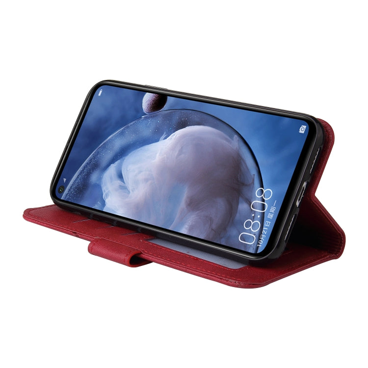 For Huawei Mate 30 Lite GQUTROBE Right Angle Leather Phone Case(Red) - Huawei Cases by GQUTROBE | Online Shopping UK | buy2fix