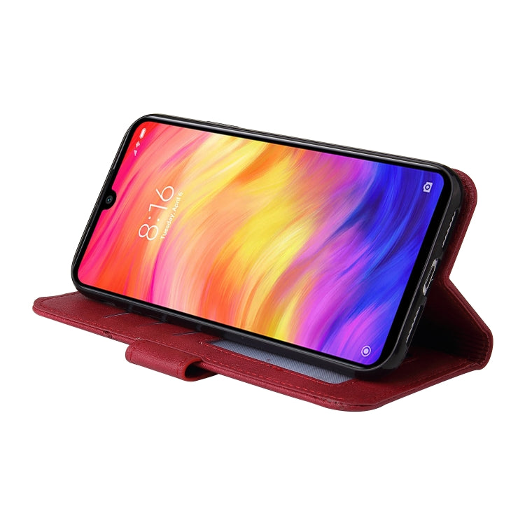 For Huawei Y6 2019 GQUTROBE Right Angle Leather Phone Case(Red) - Huawei Cases by GQUTROBE | Online Shopping UK | buy2fix