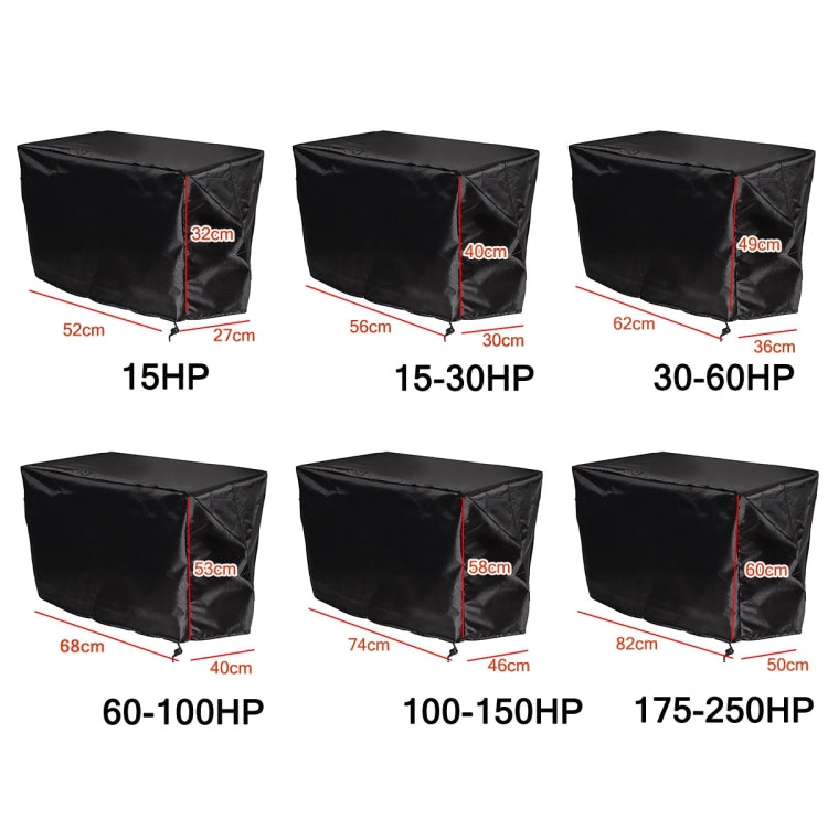 210D Oxford Cloth Boat Propeller Engine Waterproof and Dustproof Cover, Size:68x40x53cm/60-100HP(Black) - Marine Accessories & Parts by buy2fix | Online Shopping UK | buy2fix