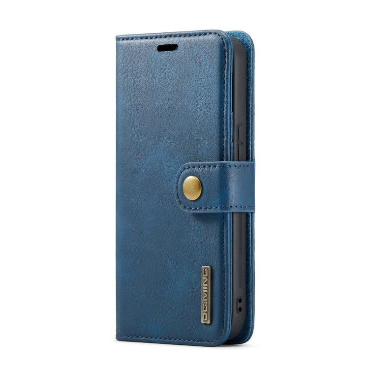 For iPhone 14 Pro Max DG.MING Crazy Horse Texture Detachable Magnetic Leather Case(Blue) - iPhone 14 Pro Max Cases by DG.MING | Online Shopping UK | buy2fix