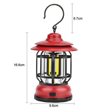 Portable Retro Hanging Lamp Lantern Camping Tent Light, Type:USB Charging(Red) - Camping Lighting by buy2fix | Online Shopping UK | buy2fix