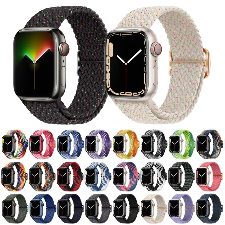 Buckle Nylon Braided Watch Band for Apple Watch Ultra 49mm&Watch Ultra 2 49mm / Series 9&8&7 45mm / SE 3&SE 2&6&SE&5&4 44mm / 3&2&1 42mm(Blueberry) - Watch Bands by buy2fix | Online Shopping UK | buy2fix