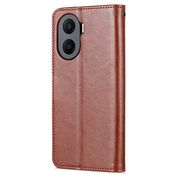 For Honor Play 40 Plus AZNS Sheepskin Texture Flip Leather Phone Case(Brown) - Honor Cases by AZNS | Online Shopping UK | buy2fix