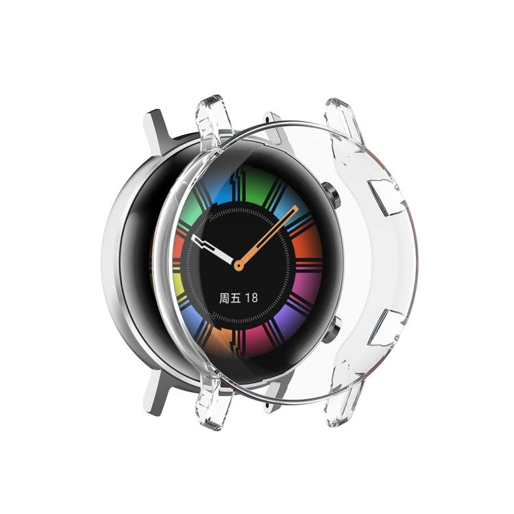 For Huawei Watch GT2 42mm Full Coverage Watch Protective Case with Screen(Transparent White) - Watch Cases by Huawei | Online Shopping UK | buy2fix