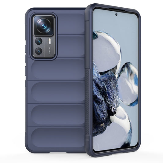 For Xiaomi 12T Pro Magic Shield TPU + Flannel Phone Case(Dark Blue) - Xiaomi Cases by buy2fix | Online Shopping UK | buy2fix