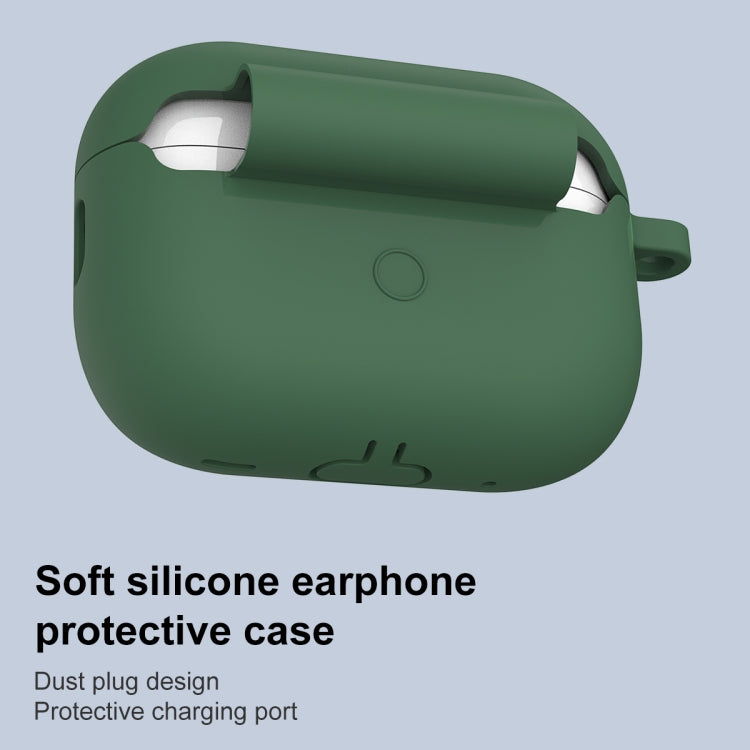 For AirPods Pro 2 Thickened One-piece Shockproof Earphone Case(Pine Green) - For AirPods Pro 2 by buy2fix | Online Shopping UK | buy2fix