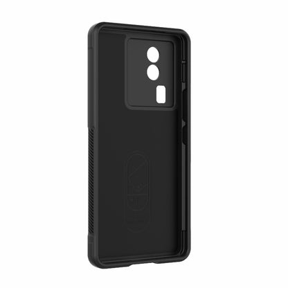 For vivo iQOO Neo7 Magic Shield TPU + Flannel Phone Case(Dark Grey) - vivo Cases by buy2fix | Online Shopping UK | buy2fix