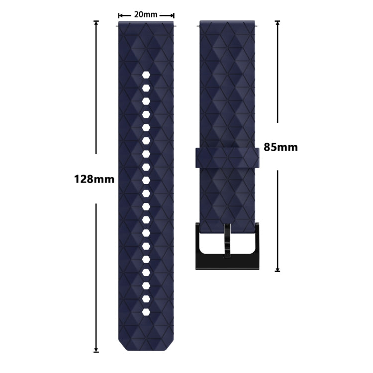 22mm Football Texture Silicone Watch Band(White) - 22mm Bands by buy2fix | Online Shopping UK | buy2fix