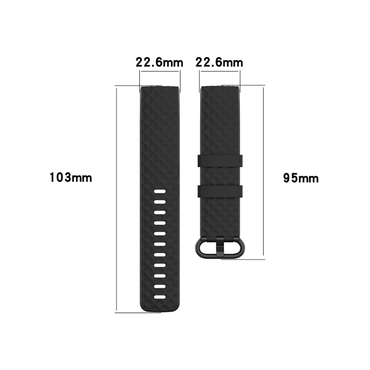 Color Buckle TPU Wrist Strap Watch Band for Fitbit Charge 4 / Charge 3 / Charge 3 SE, Size: S(Gray) - Watch Bands by buy2fix | Online Shopping UK | buy2fix
