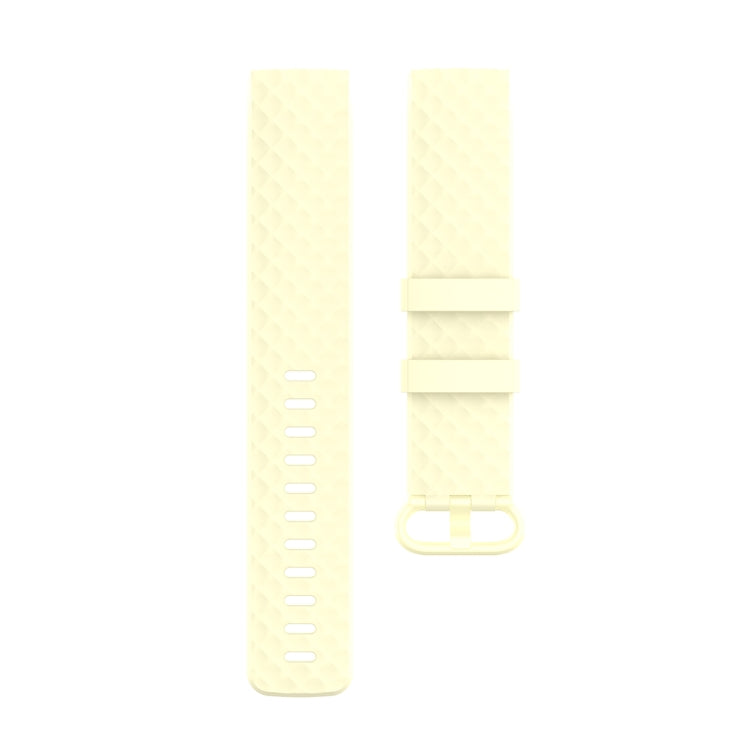 Color Buckle TPU Wrist Strap Watch Band for Fitbit Charge 4 / Charge 3 / Charge 3 SE, Size: S(Light Yellow) - Watch Bands by buy2fix | Online Shopping UK | buy2fix