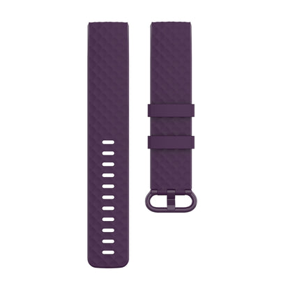 Color Buckle TPU Wrist Strap Watch Band for Fitbit Charge 4 / Charge 3 / Charge 3 SE, Size: L(Dark Purple) - Watch Bands by buy2fix | Online Shopping UK | buy2fix