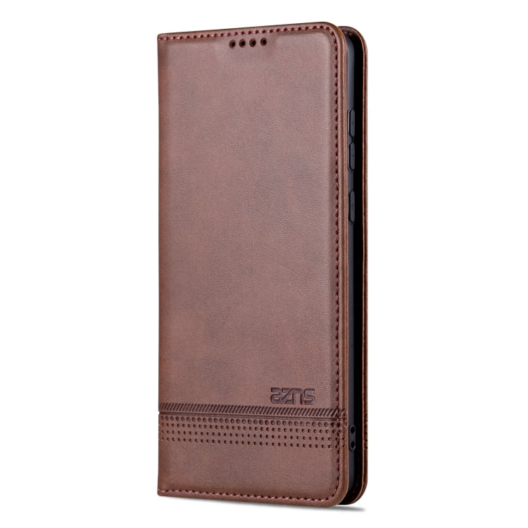 For Huawei Mate 50 Pro AZNS Magnetic Calf Texture Flip Leather Phone Case(Dark Brown) - Huawei Cases by AZNS | Online Shopping UK | buy2fix