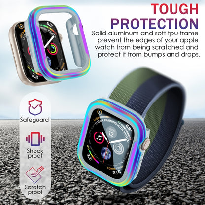 For Apple Watch Ultra 49mm Aluminum Alloy + TPU 2 in 1 Protective Case(Iridescent) - Watch Cases by buy2fix | Online Shopping UK | buy2fix