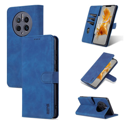 For Huawei Mate 50 Pro AZNS Skin Feel Calf Texture Flip Leather Phone Case(Blue) - Huawei Cases by AZNS | Online Shopping UK | buy2fix