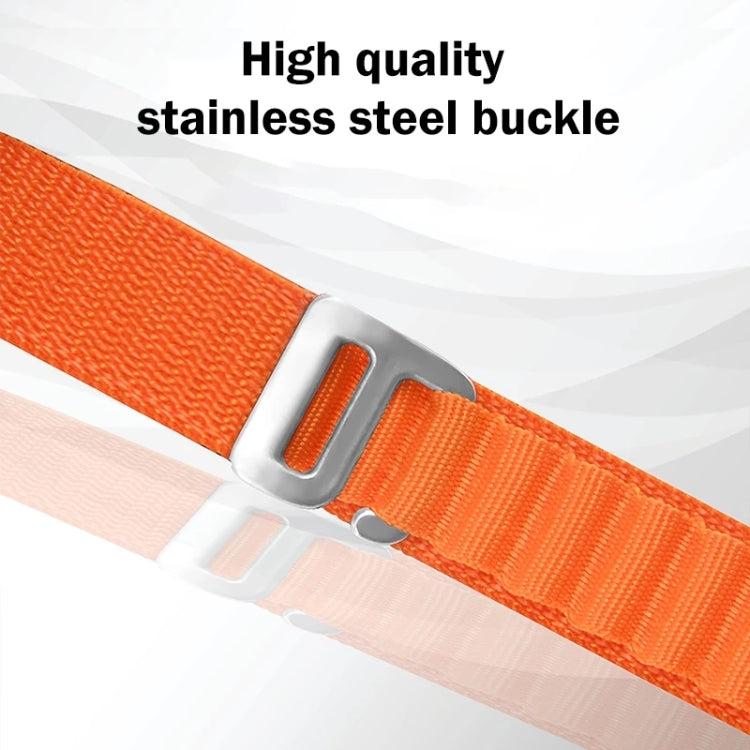 For Fitbit Versa 3 / Sense Universal Loop Nylon Watch Band(Orange) - Watch Bands by buy2fix | Online Shopping UK | buy2fix