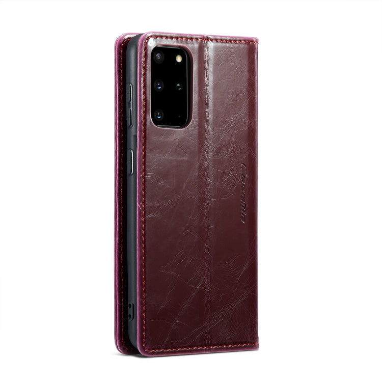 For Samsung Galaxy S20+ CaseMe 003 Crazy Horse Texture Leather Phone Case(Wine Red) - Galaxy Phone Cases by CaseMe | Online Shopping UK | buy2fix