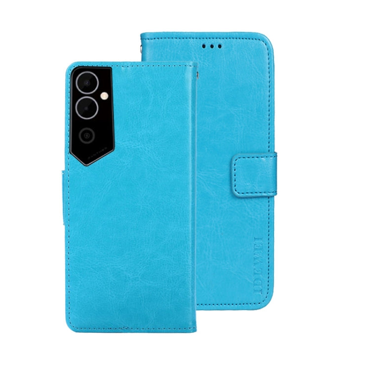 For Tecno Pova Neo 2 idewei Crazy Horse Texture Leather Phone Case(Sky Blue) - Tecno Cases by idewei | Online Shopping UK | buy2fix