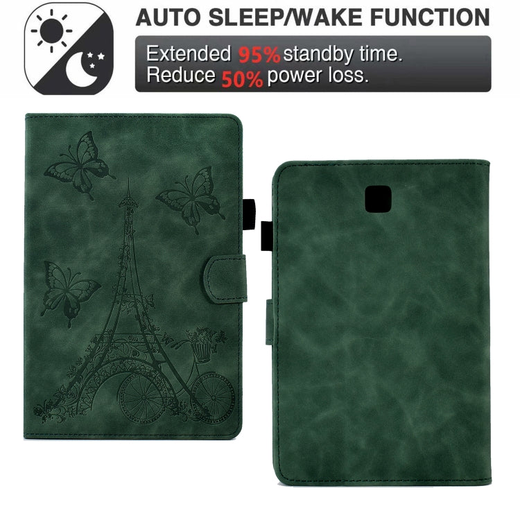 For Samsung Galaxy Tab A 8.0 T350 Tower Embossed Leather Smart Tablet Case(Green) - Other Galaxy Tab PC by buy2fix | Online Shopping UK | buy2fix