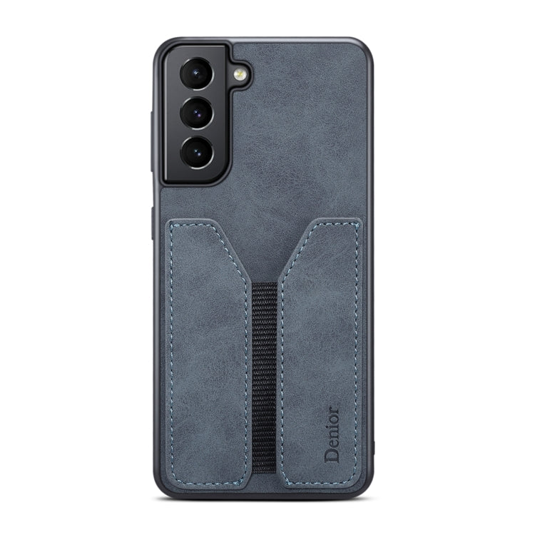 For Samsung Galaxy S23+ 5G Denior DV Elastic Card PU Back Cover Phone Case(Grey) - Galaxy S23+ 5G Cases by Denior | Online Shopping UK | buy2fix