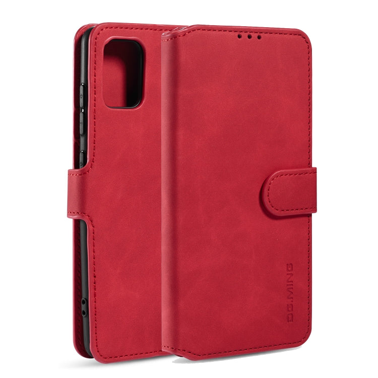 For Galaxy A71 5G DG.MING Retro Oil Side Horizontal Flip Case with Holder & Card Slots & Wallet(Red) - Galaxy Phone Cases by DG.MING | Online Shopping UK | buy2fix