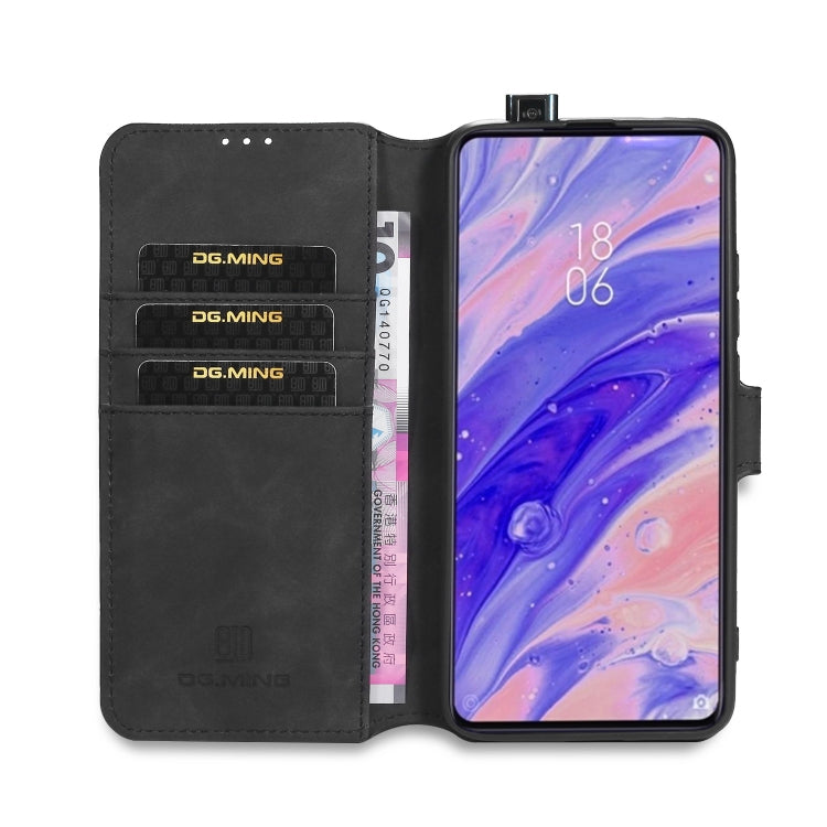 For Xiaomi Redmi K30 Pro DG.MING Retro Oil Side Horizontal Flip Case with Holder & Card Slots & Wallet(Black) - Xiaomi Cases by DG.MING | Online Shopping UK | buy2fix