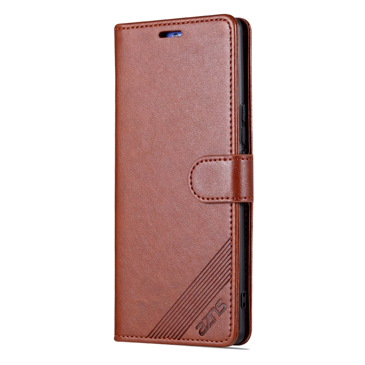 For Honor 80 SE AZNS Sheepskin Texture Flip Leather Phone Case(Brown) - Honor Cases by AZNS | Online Shopping UK | buy2fix