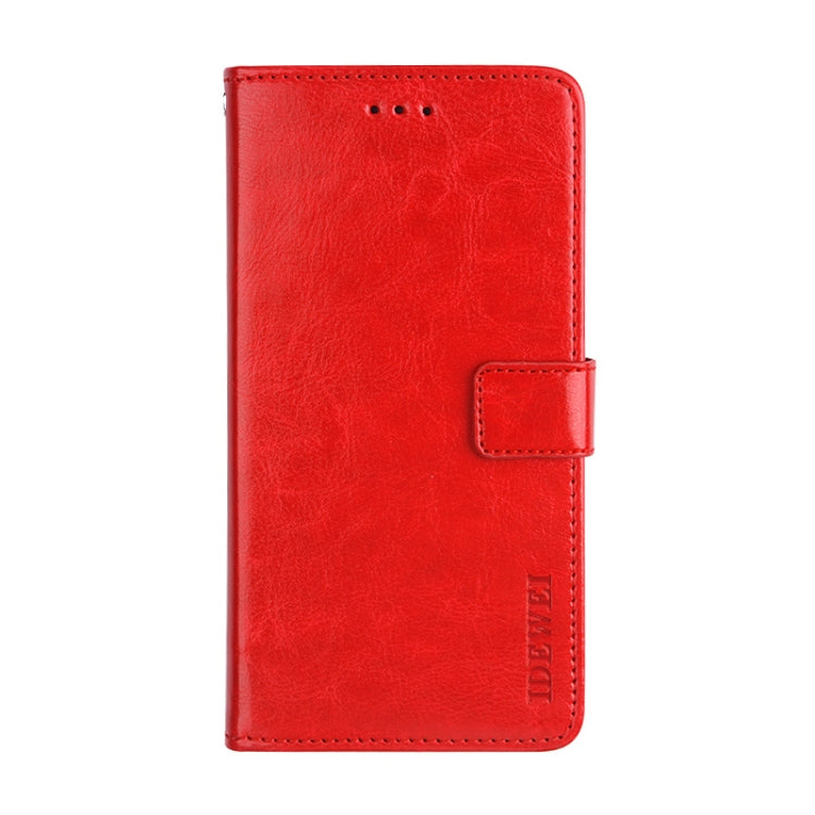 For Blackview BV6100 idewei Crazy Horse Texture Horizontal Flip Leather Case with Holder & Card Slots & Wallet(Red) - More Brand by idewei | Online Shopping UK | buy2fix