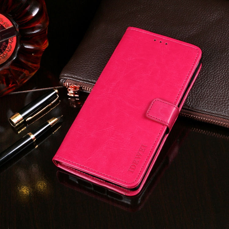 For Ulefone Armor 7 idewei  Crazy Horse Texture Horizontal Flip Leather Case with Holder & Card Slots & Wallet(Rose Red) - Ulefone Cases by idewei | Online Shopping UK | buy2fix