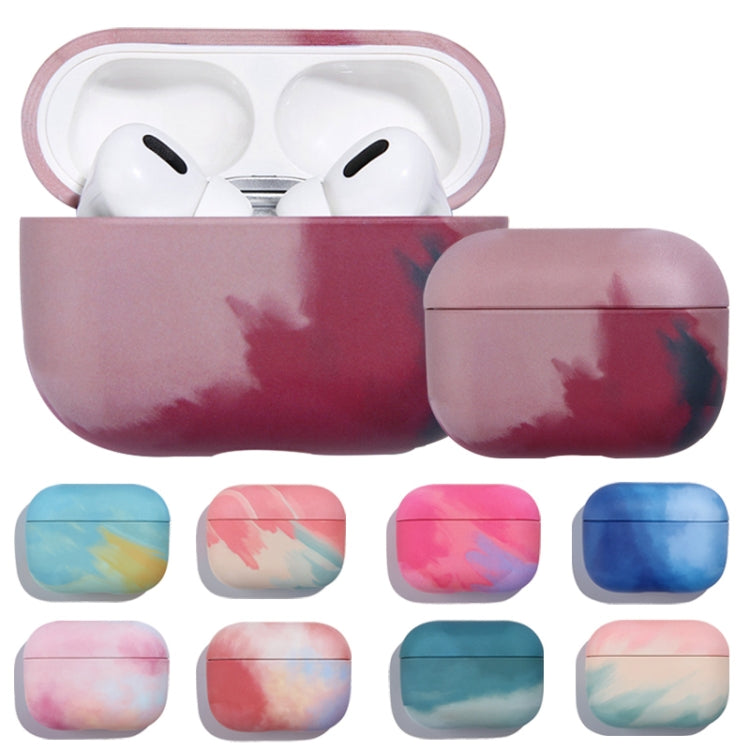 For AirPods Pro Ink Painting Water Sticker PC Earphone Case(Navy Blue) - For AirPods Pro by buy2fix | Online Shopping UK | buy2fix