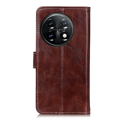 For OnePlus 11 5G Retro Crazy Horse Texture Leather Phone Case(Brown) - OnePlus Cases by buy2fix | Online Shopping UK | buy2fix